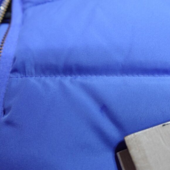 J.Crew Womens Vest Large Blue Solid Down Filled Full Zip Mountain Puffer Quilted - Picture 3 of 9